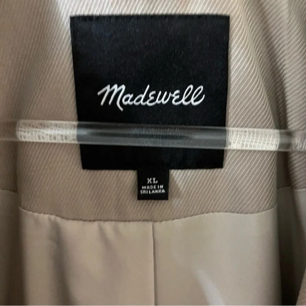 Madewell Double Breasted Caldwell Blazer Jacket Tan Beige Tencel‎ Blend XL